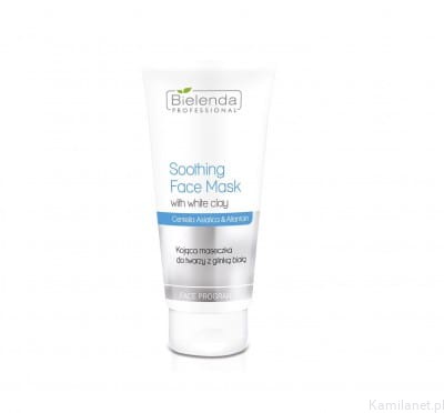 SOOTHING FACE MASK WITH WHITE CLAY Kojąca maseczka do twarzy z białą glinką BIELENDA