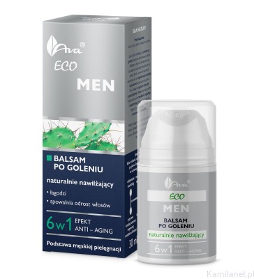 AVA Balsam po goleniu naturalnie nawilżający 6 w 1 Efekt anti – aging 50ml ECO MEN