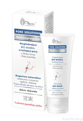 AVA Bio maska zwężająca pory z glinka cocoa i róża japońska 100ml PORE SOLUTIONS