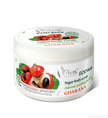 Cukrowy Peeling do ciała GUARANA Eco Body Sugar Body Scrub 250g AVA Laboratorium Kosmetyczne (id: 1966)