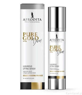 Pure Gold DIVINE 24 Ka LUXURIOUS LIFTING SERUM for normal to dry skin 100 ml Afrodita Cosmetics