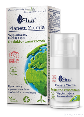 Planeta Ziemia Reduktor zmarszczek Wygładzający krem pod oczy 15 ml AVA Laboratorium Kosmetyczne