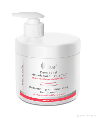 Krem do rąk odmładzająco - odżywczy z olejem bawełnianym 500 ml Ava Professional (id: 653)