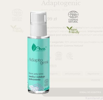 Adaptogenic-Krem anty stres - nawilża i redukuje