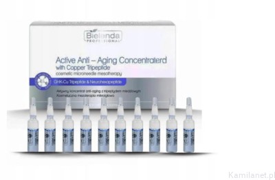 Zestaw aktywnych koncentratów anti - aging z tripeptydem miedziowym