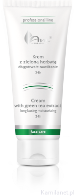 Krem z zieloną herbatą długotrwałe nawilżenie 24h 200 ml Ava Professional